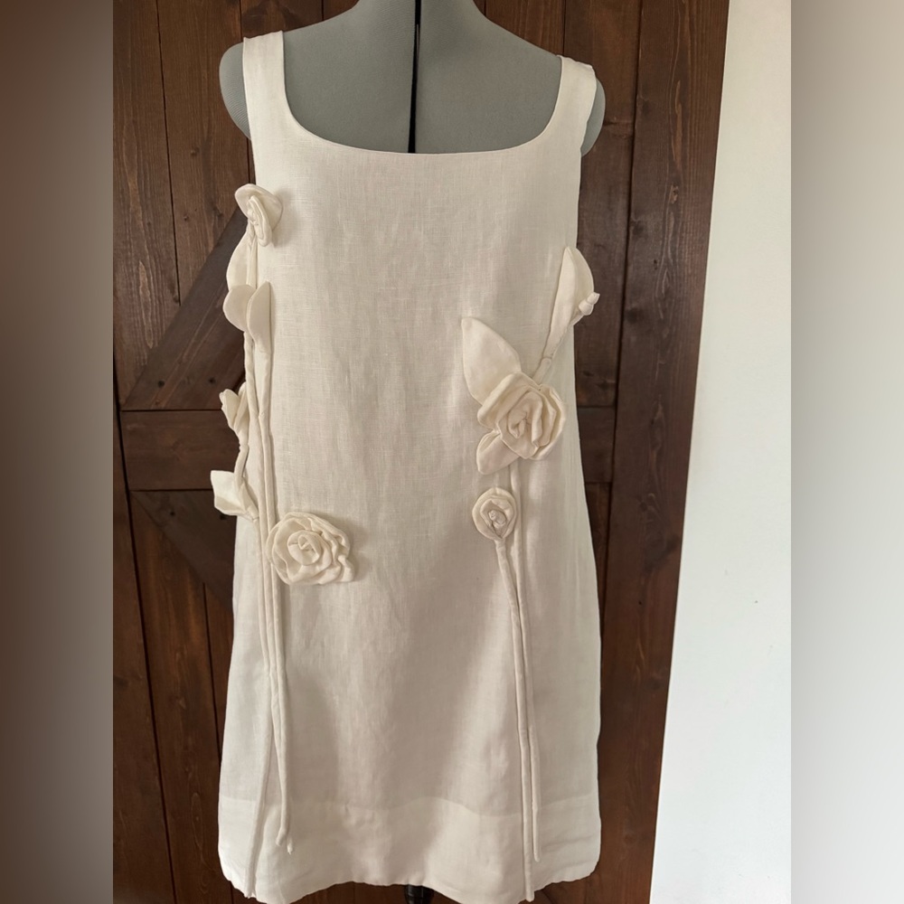 FARM Rio White Floral Applique Mini Dress - Picture 7 of 11